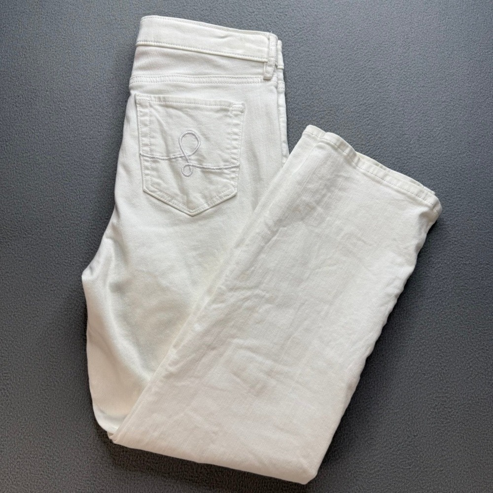 Lilly Pulitzer Jeans Womens 4 White Worth Skinny High Rise Button Fly Stretch